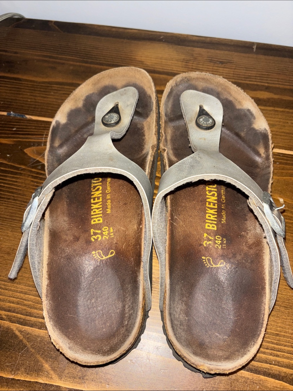 Birkenstock Gray Thong Sandals